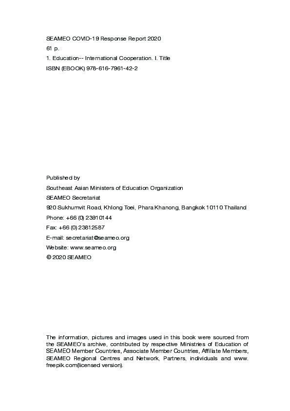 SEAMEO COVID-19 Response Report.pdf